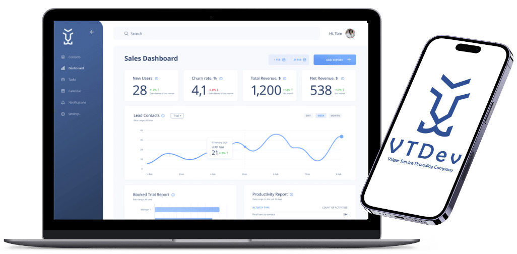 vtiger dashboard
